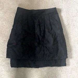 H&M Navy Blue and Black Skirt